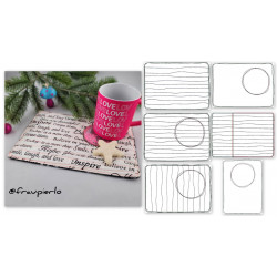 ADVENTSKALENDER 20. Dezember - Stickserie ITH - MugRugs Basic 5 Doodle Streifen